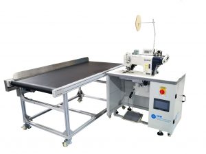 S-CT21-L02 Double Needle Curtain Hemming and Tape Attaching with Conveyor Workstation